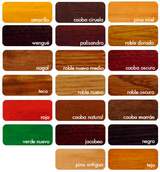 Colores madera | DEMADERA.WORK